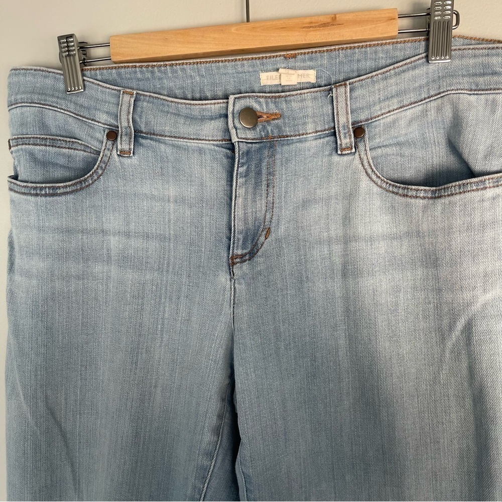 Eileen Fisher Organic Cotton Straight Stretch Ankle Jeans Sz 10 - Style #R18BD - Picture 4 of 11